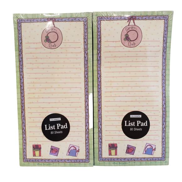 Colorbok Sue Dreamer Garden Club Notepad Magnetic List 2 Pack - Picture 6 of 6